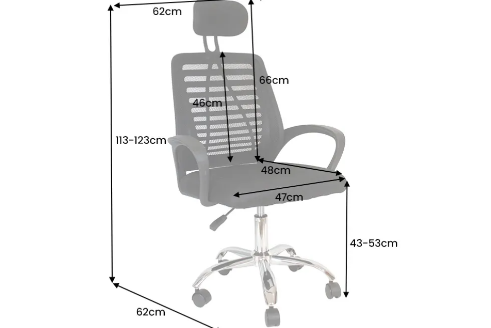 Höhenverstellbarer Bürostuhl YOGA schwarz Butterfly-Mechanik drehbar mit Armlehne