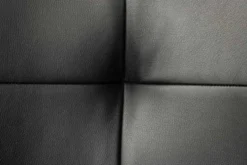 Höhenverstellbarer Bürostuhl EUPHORIA schwarz Kunstleder drehbar Ziersteppung gepolstert
