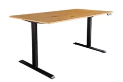 Höhenverstellbarer Schreibtisch OAK DESK 160cm natur Eiche schwarz Metall