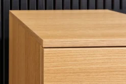 Hängendes TV-Board LOFT 160cm natur schwarz drei Fächer mit Schublade