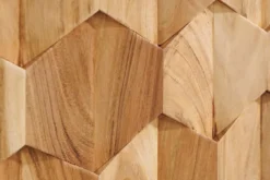 Hängendes TV-Board MYSTIC LIVING 160cm Akazie natur 3D Oberfläche Massivholz