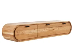 Hängendes TV-Board ORGANIC 160cm natur Akazienholz massiv handmade mit Schubladen