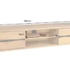 Hängendes TV-Lowboard LIVING EDGE 160cm natur schwarz Wildeiche geölt Baumkante