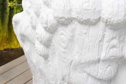 Imposanter XXL Kopf BUDDHA 110cm weiß GRC Beton