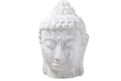 Imposanter XXL Kopf BUDDHA 110cm weiß GRC Beton