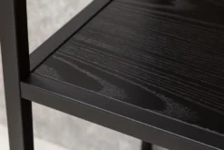 Industrial Bücherregal SLIM LINE 185cm Esche schwarz sechs Regalböden