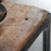 Industrial Beistelltisch BARRACUDA 40cm recyceltes Massivholz mit geflexten Beinen