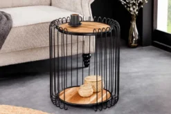 Industrial Beistelltisch TRUE ELEMENTS 50cm natur Akazie Massivholz