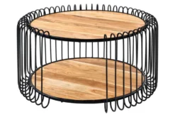 Industrial Couchtisch TRUE ELEMENTS 70cm natur Akazie Massivholz