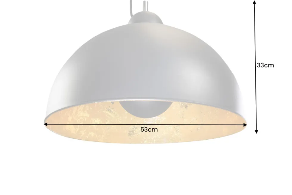 Industrial Design Hängelampe STUDIO 55cm schwarz Blattgold-Optik Hängeleuchte