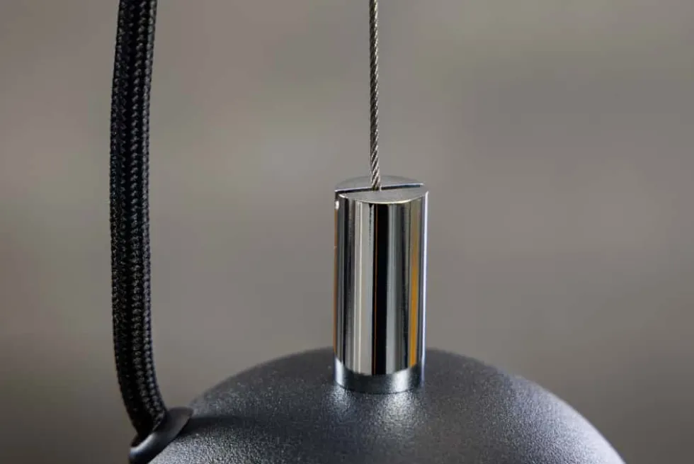 Industrial Design Hängelampe STUDIO 55cm schwarz Blattgold-Optik Hängeleuchte