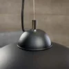 Industrial Design Hängelampe STUDIO 55m schwarz Blattsilber-Optik Hängeleuchte