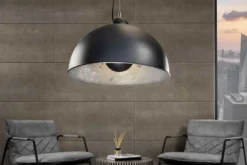 Industrial Design Hängelampe STUDIO 55m schwarz Blattsilber-Optik Hängeleuchte