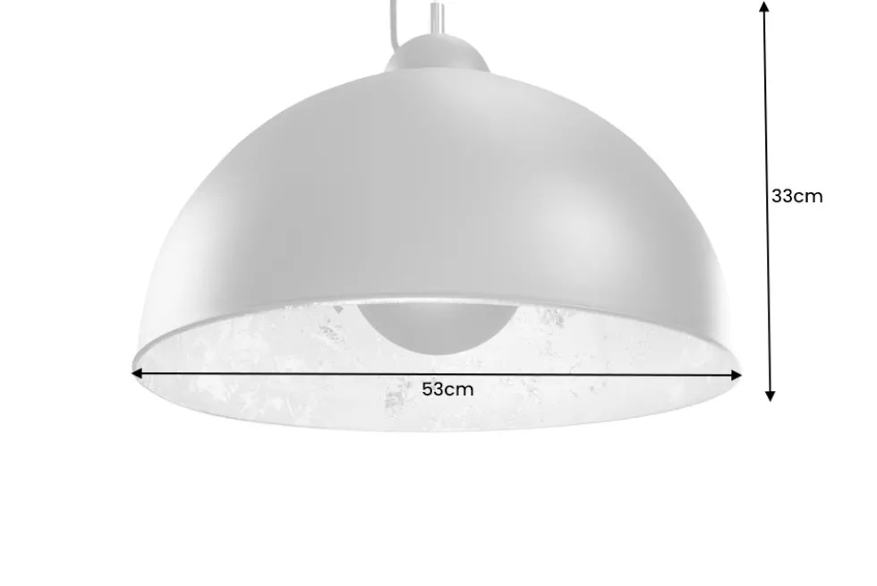 Industrial Design Hängelampe STUDIO 55m schwarz Blattsilber-Optik Hängeleuchte