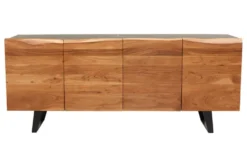 Industrial Design Sideboard ORGANIC ARTWORK 180cm Akazie Massivholz Eisengestell