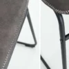 Industrial Design Stuhl DJANGO vintage grau mit Eisengestell