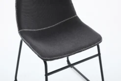 Industrial Design Stuhl DJANGO grau Cord mit Metallgestell