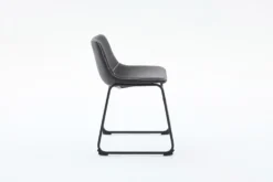 Industrial Design Stuhl DJANGO grau Cord mit Metallgestell