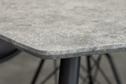 Industrial Esstisch APARTMENT 120cm grau Beton-Design schwarzes Metallgestell