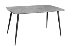 Industrial Esstisch APARTMENT 120cm grau Beton-Design schwarzes Metallgestell