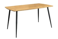 Industrial Esstisch APARTMENT 120cm natur Wildeiche schwarzes Metallgestell