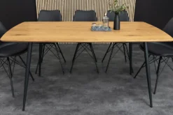 Industrial Esstisch APARTMENT 140cm natur Wildeiche schwarzes Metallgestell