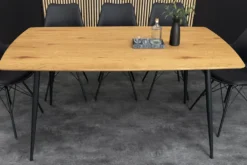 Industrial Esstisch APARTMENT 140cm natur Wildeiche schwarzes Metallgestell