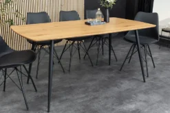 Industrial Esstisch APARTMENT 140cm natur Wildeiche schwarzes Metallgestell