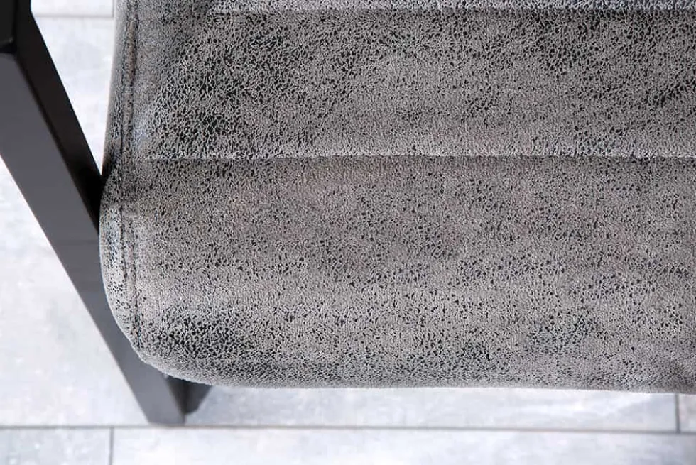 Industrial Freischwinger Bank LOFT 160cm vintage grau mit Armlehne