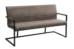 Industrial Freischwinger Bank LOFT 160cm taupe mit Armlehne