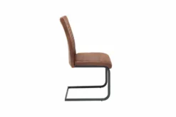 Industrial Freischwinger Stuhl APARTMENT antik braun mit Metallgestell
