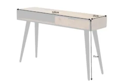 Industrial Konsolentisch INDUSTRIAL 120cm Mango mit schwarzen Beinen