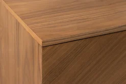 Industrial Sideboard GRANDEZZA 180cm natur Walnuss schwarz Metall viel Stauraum