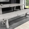 Industrial Sitzbank FINCA 200cm grau Pinie recyceltes Massivholz Eisen