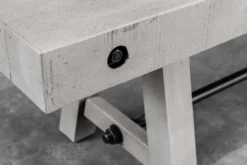 Industrial Sitzbank FINCA 200cm grau Pinie recyceltes Massivholz Eisen