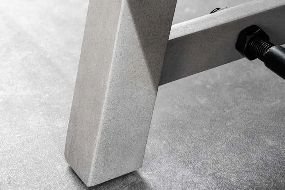Industrial Sitzbank FINCA 200cm grau Pinie recyceltes Massivholz Eisen