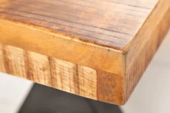 Industrial Sitzbank IRON CRAFT 200cm Mangoholz mit schwarzen X-Beinen