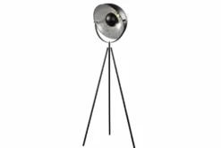 Industrial Stehlampe STUDIO 150cm schwarz Blattsilber-Optik neigbarer Schirm