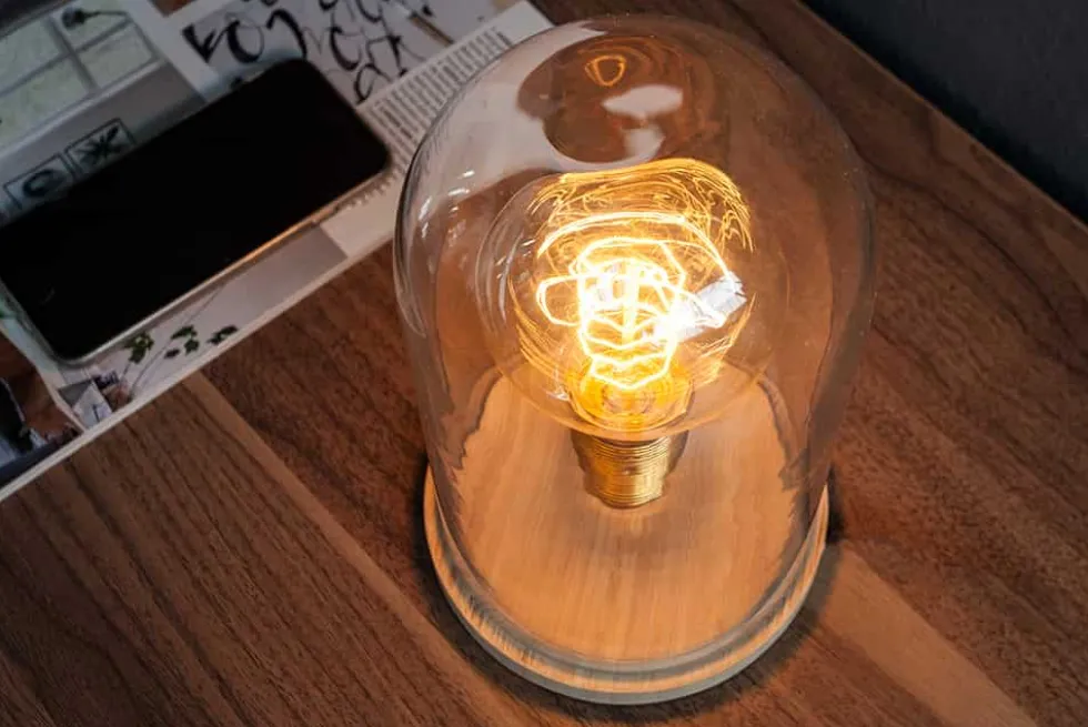 Industrial Tischlampe EDISON 22cm Glühbirne Tischleuchte