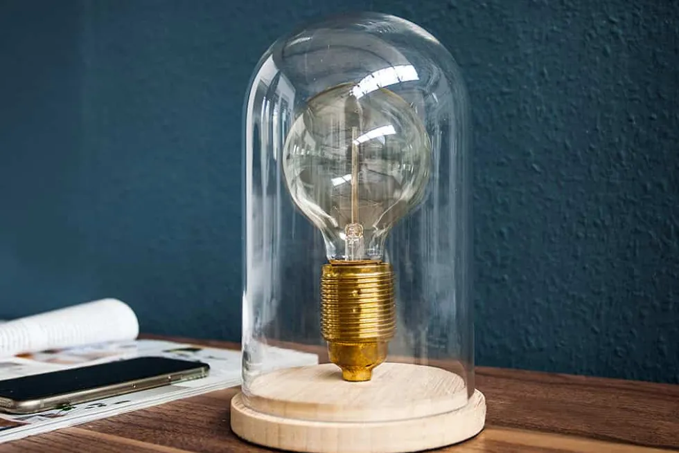Industrial Tischlampe EDISON 22cm Glühbirne Tischleuchte