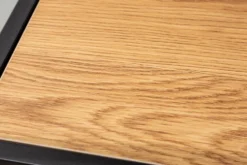 Industrial Wandregal SLIM LINE 90cm Wildeiche schwarz fünf Regalböden