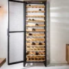 Industrial Weinschrank BODEGA 184cm recyceltes Pinienholz natur Weinregal für 72 Flaschen