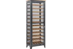 Industrial Weinschrank BODEGA 184cm recyceltes Pinienholz natur Weinregal für 72 Flaschen