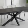 In- und Outdoor Esstisch GALAXIE 180cm anthrazit Keramik Aluminium Gartentisch
