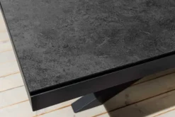 In- und Outdoor Esstisch GALAXIE 180cm anthrazit Keramik Aluminium Gartentisch