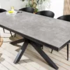In- und Outdoor Esstisch GALAXIE 200cm hellgrau Keramik anthrazit Aluminium