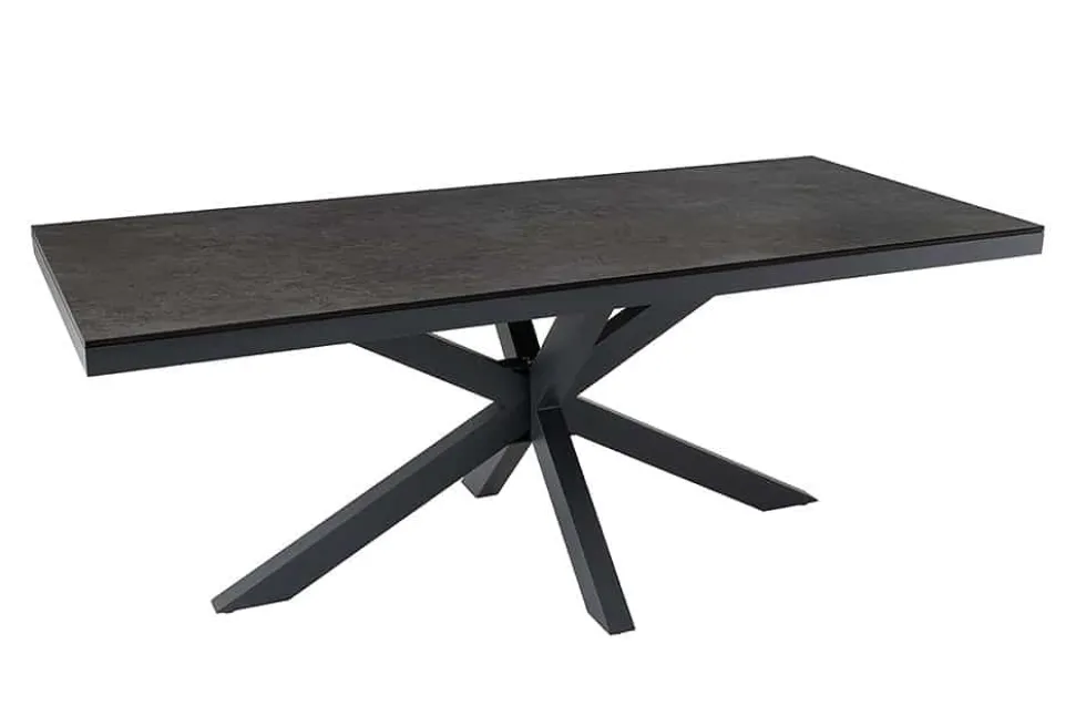 In- und Outdoor Esstisch GALAXIE 200cm anthrazit Keramik Aluminium wetterfest
