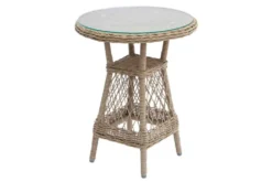 In- und Outdoor Garten-Set ELYSEE natur taupe Polyrattan Aluminium inkl. Tisch Kissen