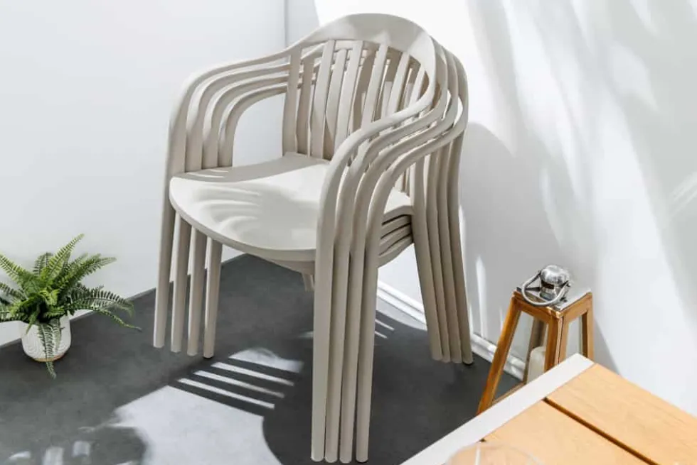 In- und Outdoor Gartenstuhl STUDIO ITALIA taupe stapelbar wetterfest