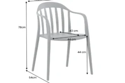 In- und Outdoor Gartenstuhl STUDIO ITALIA anthrazit stapelbar wetterfest